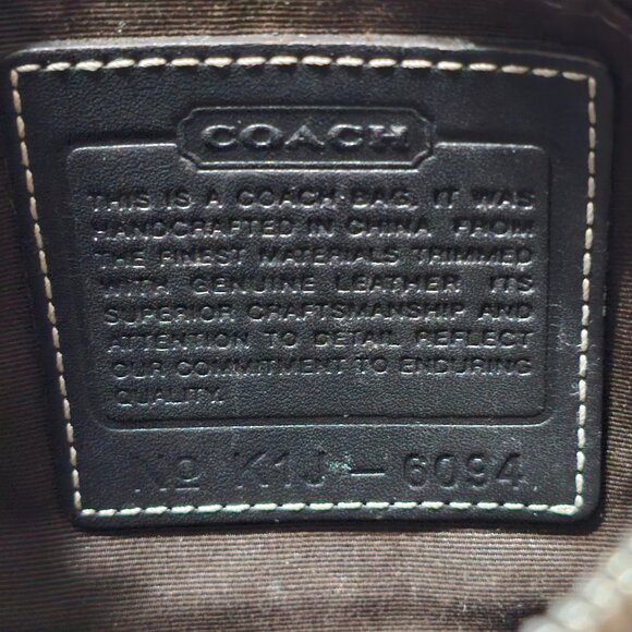 2001 Vintage Y2K Coach Demi Shoulder Bag in Brown Signature Jacquard Purse - Picture 6 of 6